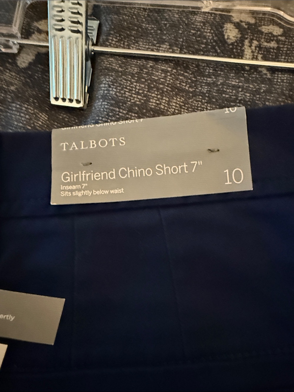 Talbots Navy Blue Women's Girlfriend Chino 7” Shorts - Picture 3 of 3